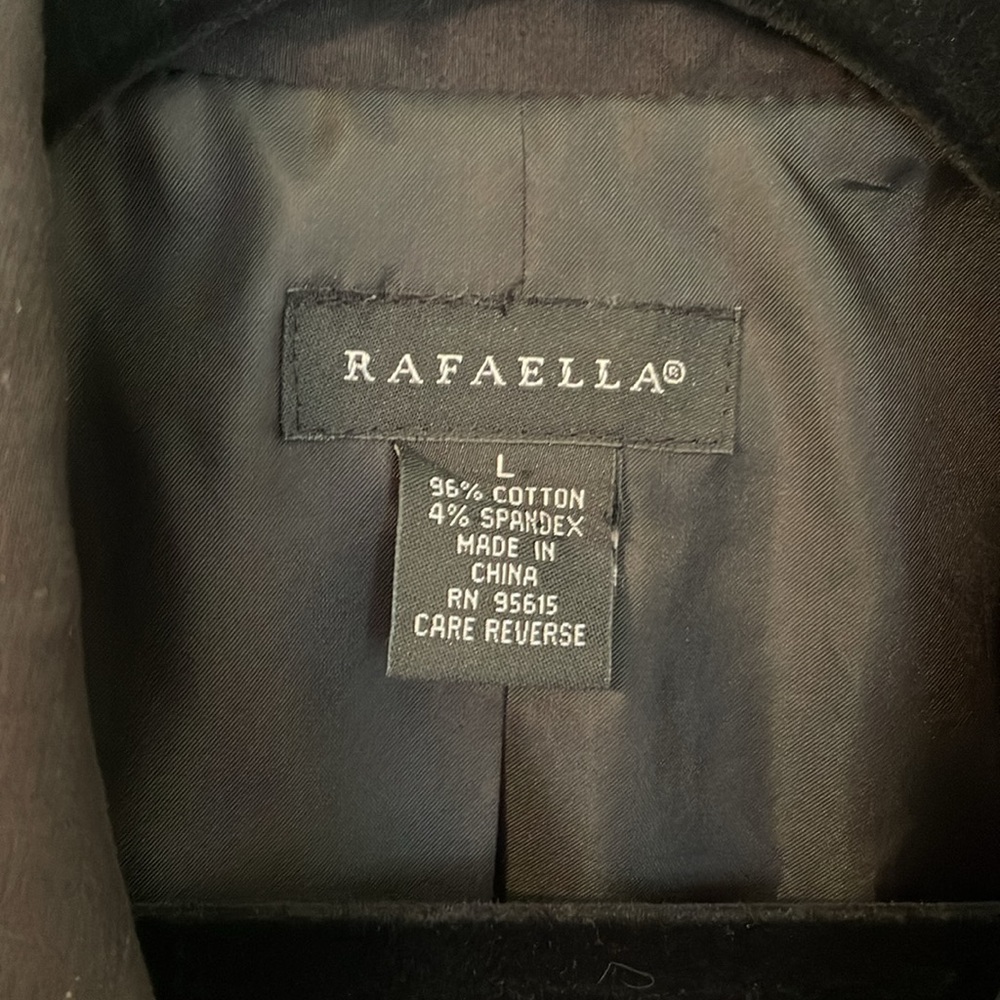 Rafaella Soft Black Cotton Jacket size Large - Picture 9 of 16